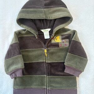 Disney Kids Hoodie - Olive and Chocolate Stripes
